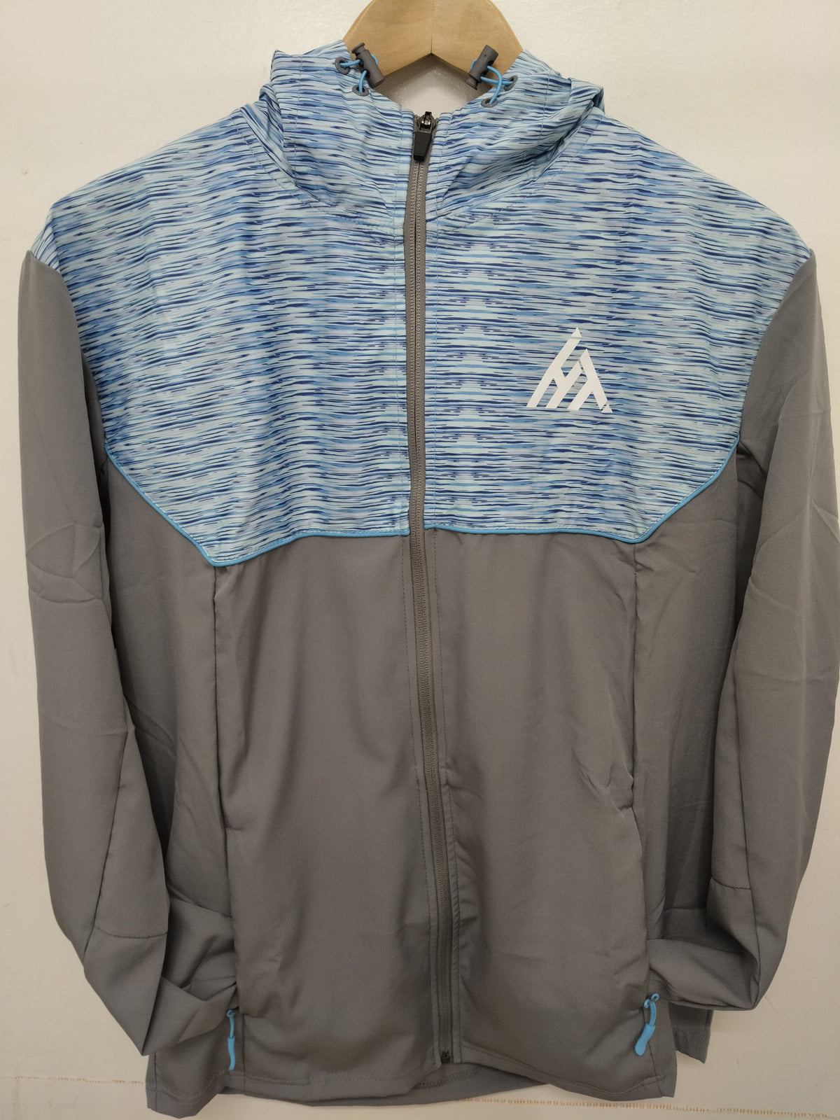 Active Tech Tracksuit Top Grey Sky Blue