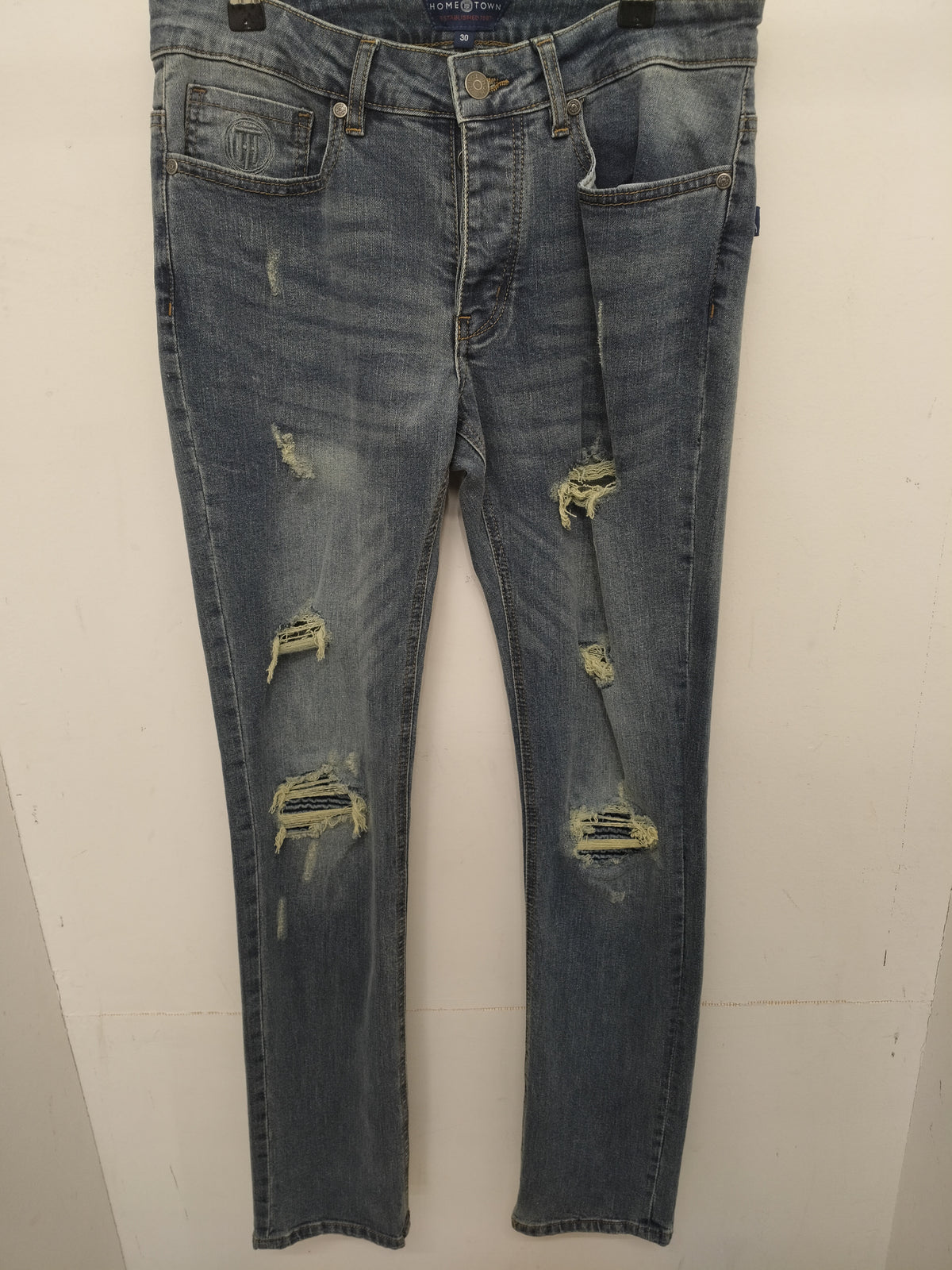 Signature Denim Rip And Repair Mid Wash